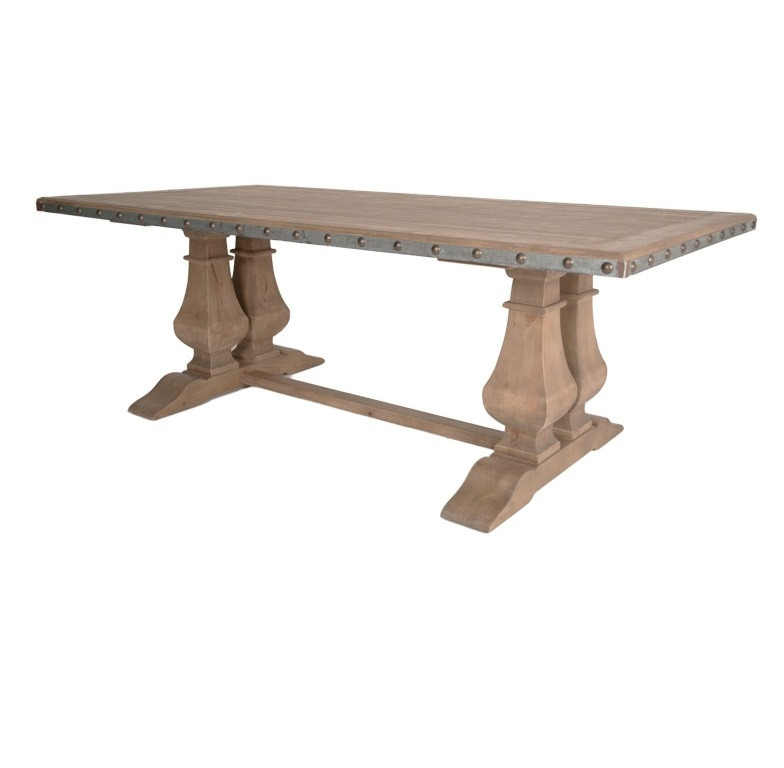 zinc top dining table and chairs durability railway trestle round with band zinc top dining table and chairs durability railway trestle round with band