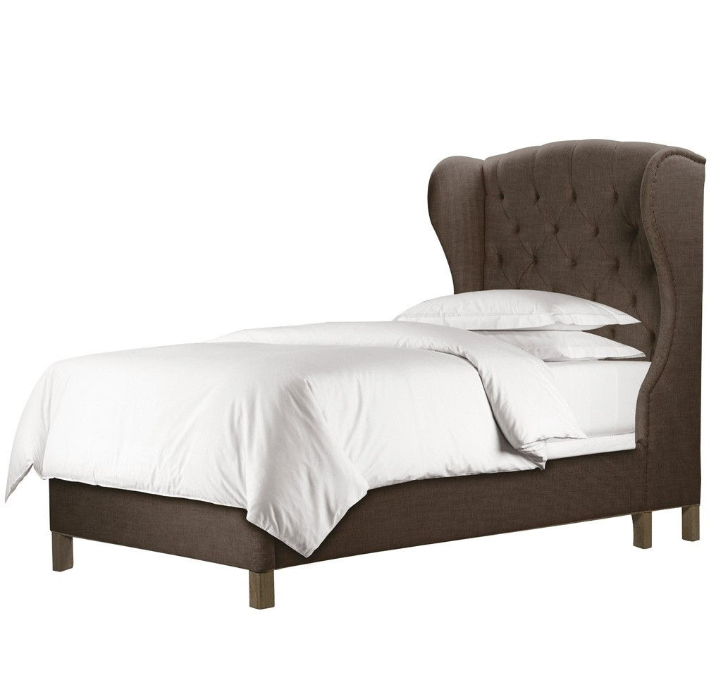 French Wing Tufted Twin Bed Frame | Zin Home