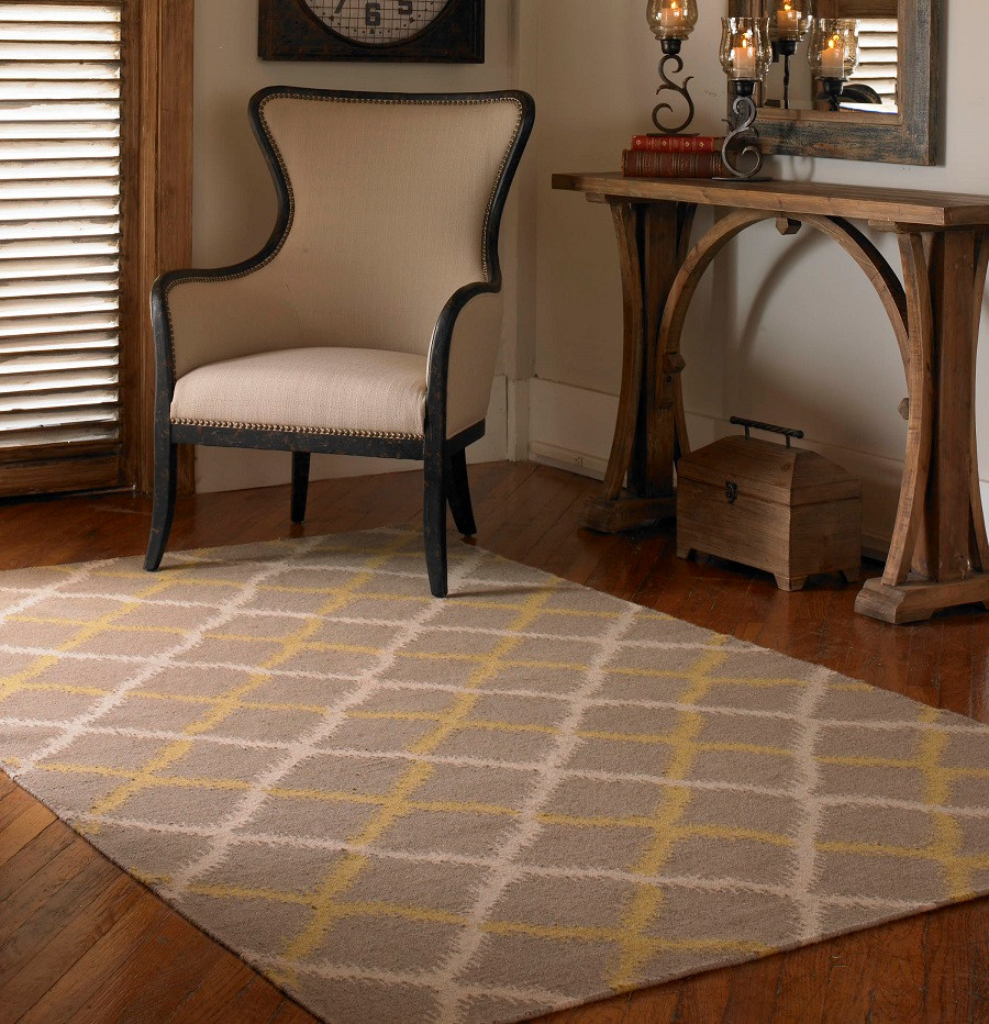 Ikat Gray Wool Area Rugs Zin Home