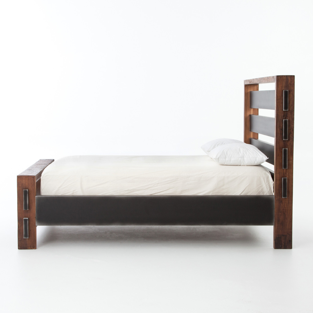 Nash Industrial Reclaimed Wood King Size Platform Bed ...