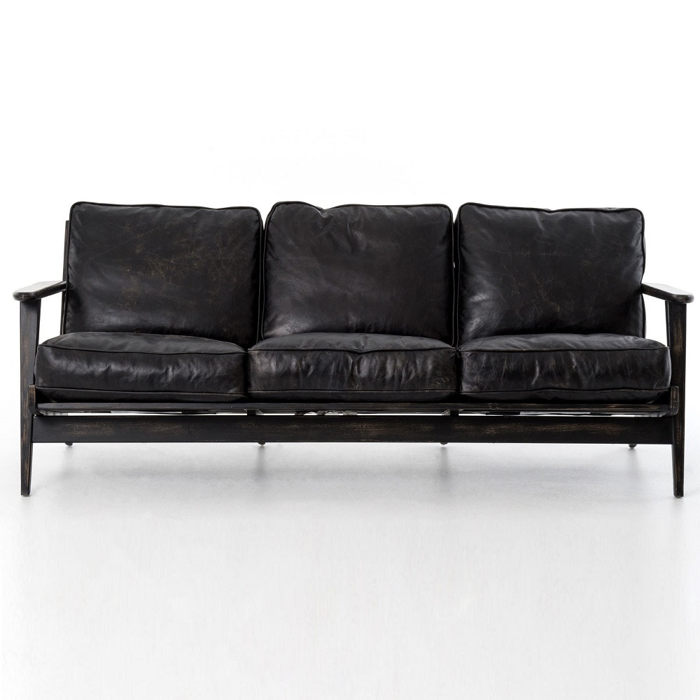Mid-Century Modern Brooks Leather Sofa | Zin Home Also, more often than not, they're where you spend most of your time while at home, so it makes sense to invest.