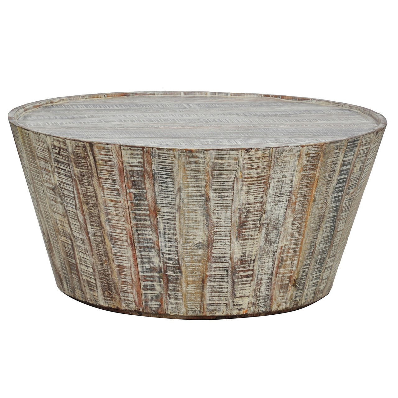 Hampton Rustic Wood Round Barrel Coffee Table Zin Home - Hampton Rustic Wood Round Barrel Coffee Table hampton rustic wood round barrel coffee table zin home - hampton rustic wood round barrel coffee table