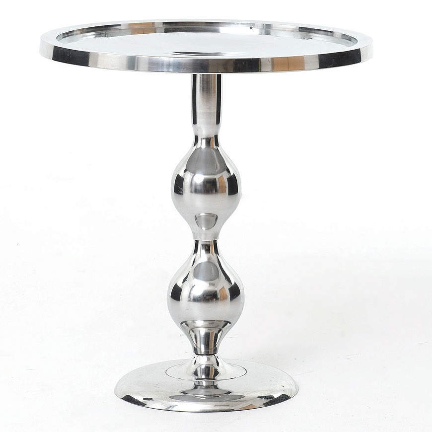 aluminium round side table