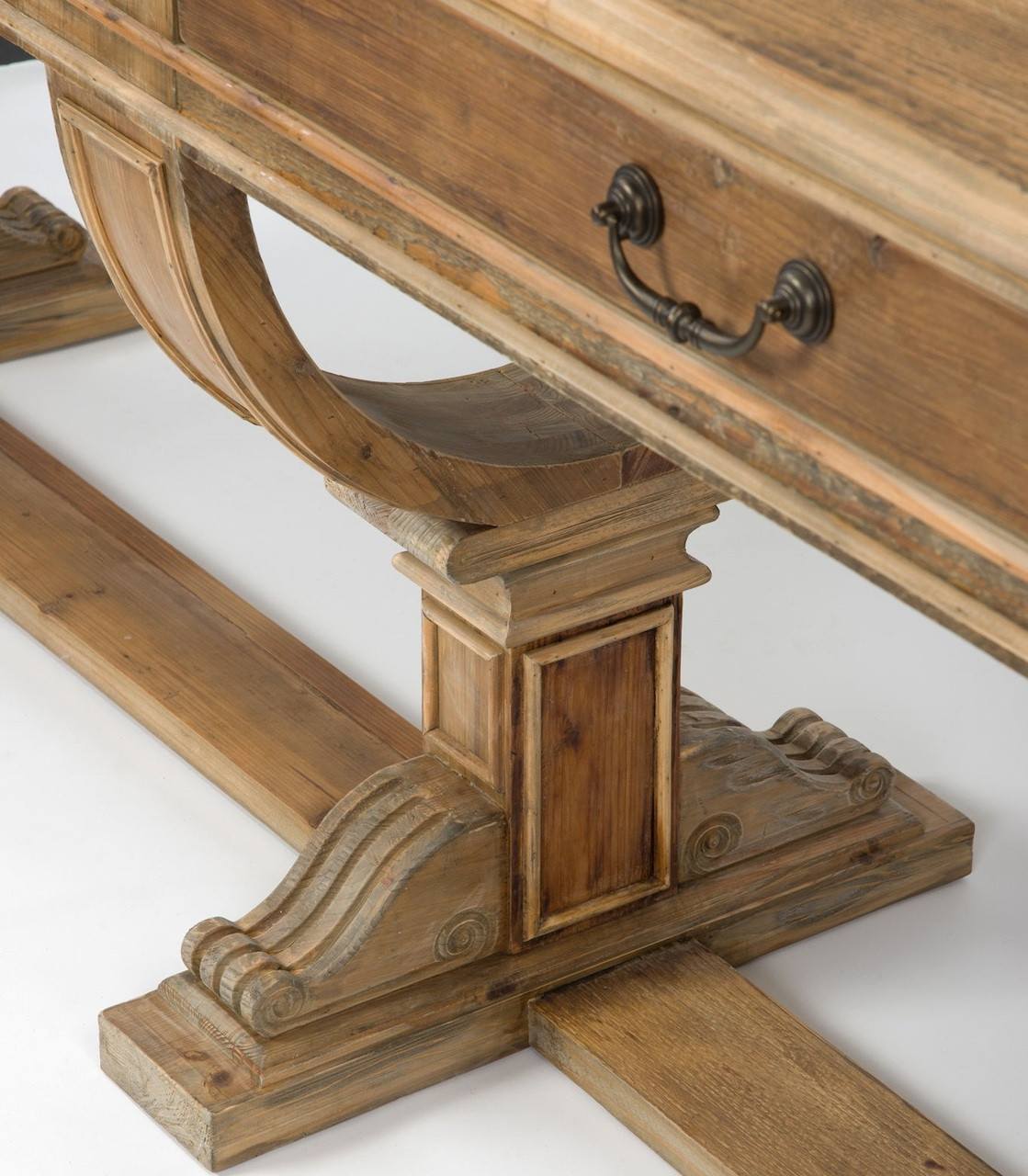 Sergio Rustic Reclaimed Wood Console Table with Drawers 