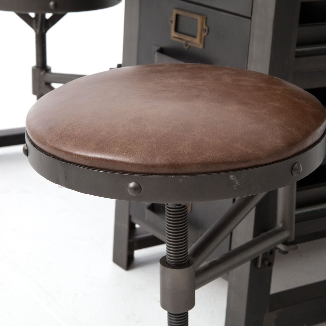 Rupert Industrial Architect Work Table Desk With Attached ...