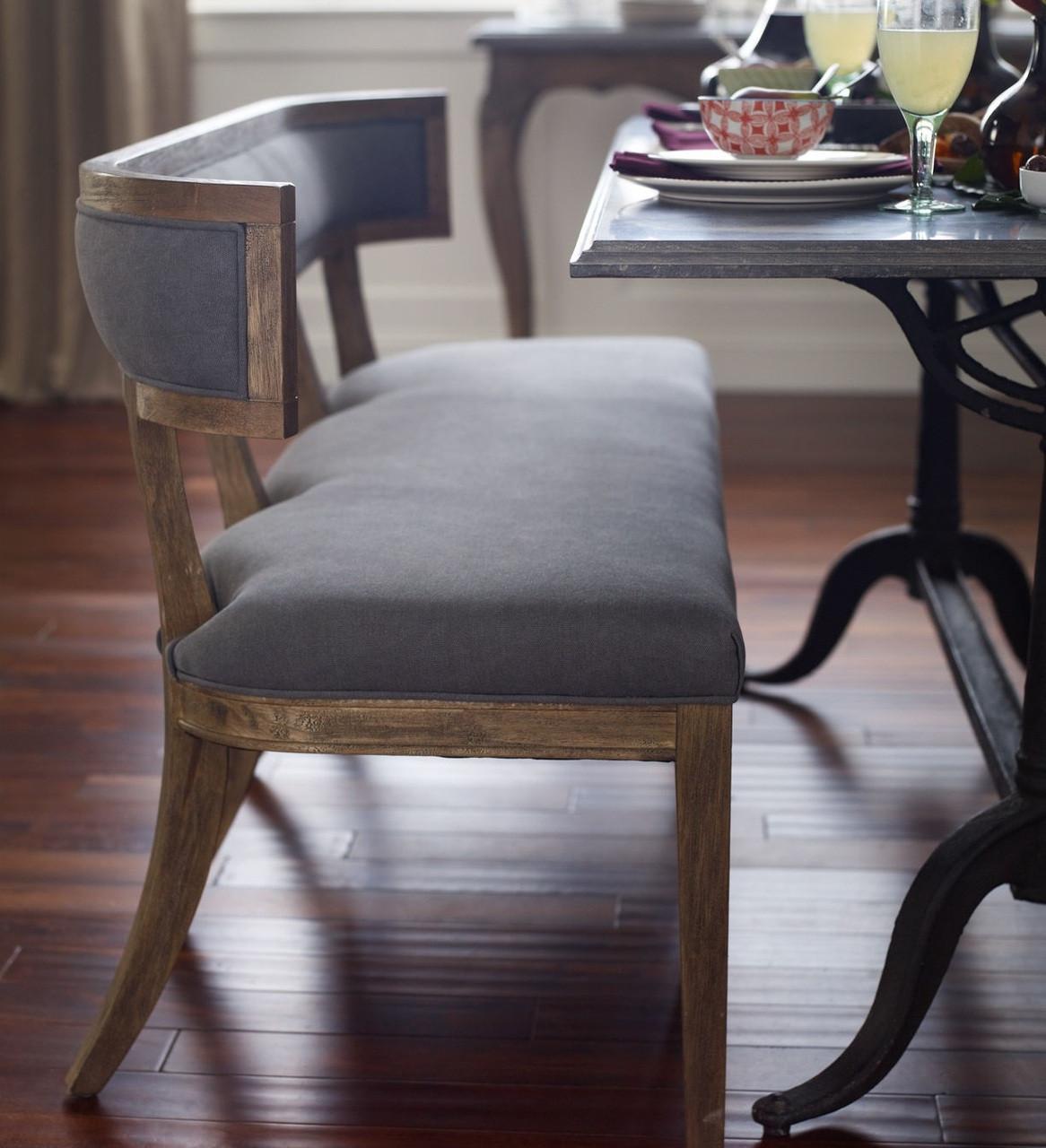 Parisian Industrial Cast Iron + Bluestone Bistro Dining Table ... Parisian Industrial Cast Iron + Bluestone Bistro Dining Table ...