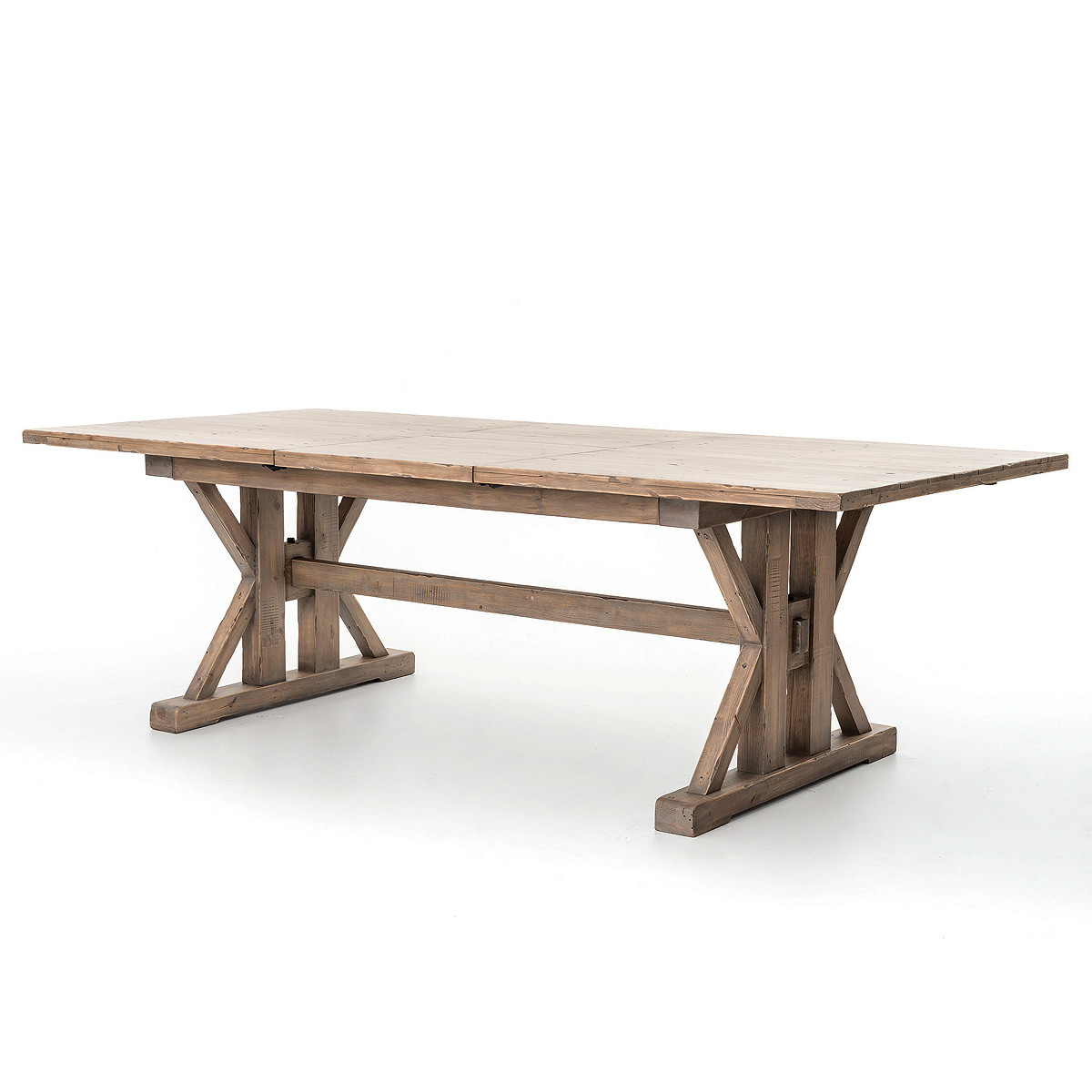 Coastal Natural Wood Trestle Extension Dining Table Zin Home - Spring Extension Dining Table Sundried Wheat · Solid Wood coastal natural wood trestle extension dining table zin home - spring extension dining table sundried wheat · solid wood