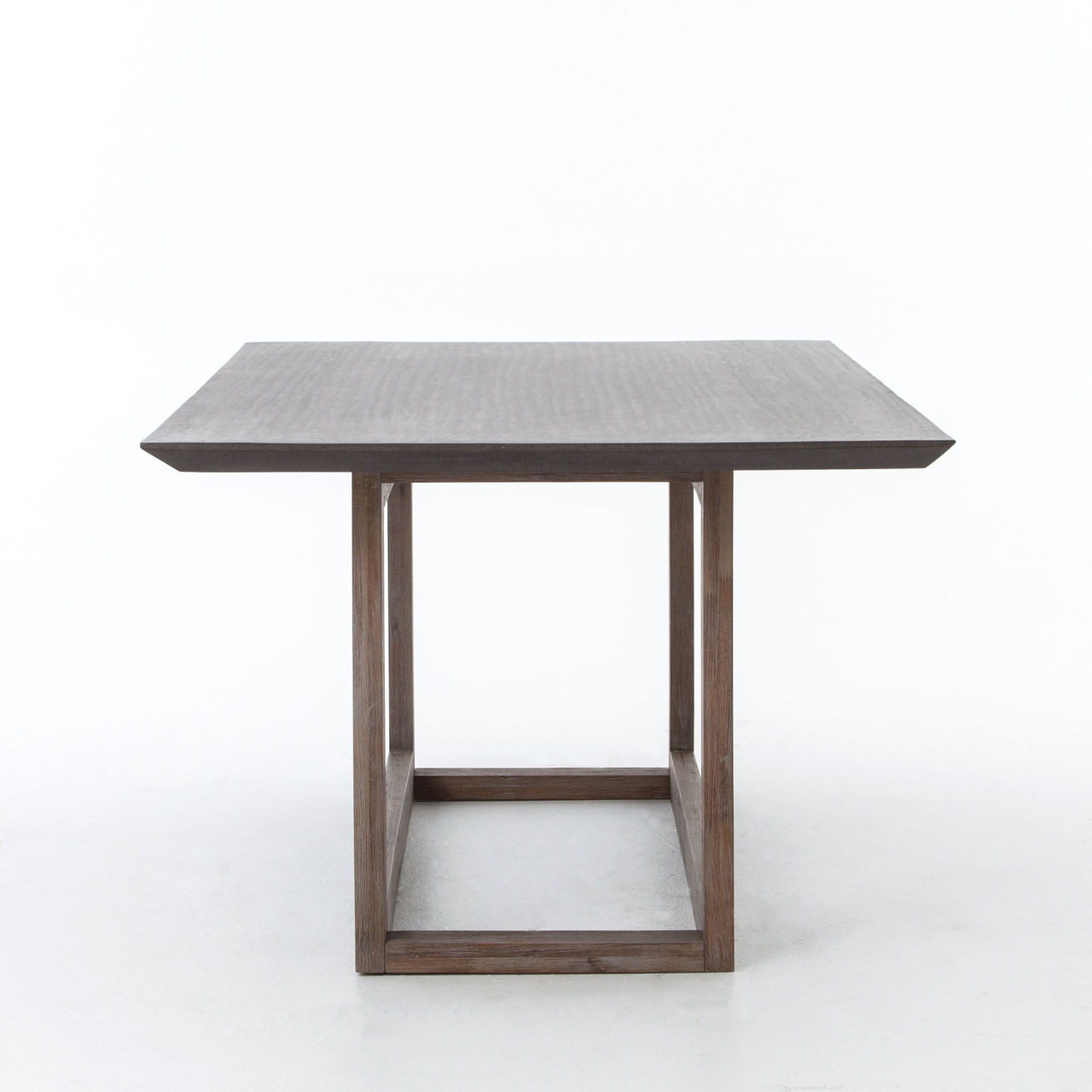 Masonry Wood and Black Concrete Top Dining Table 79" | Zin ...