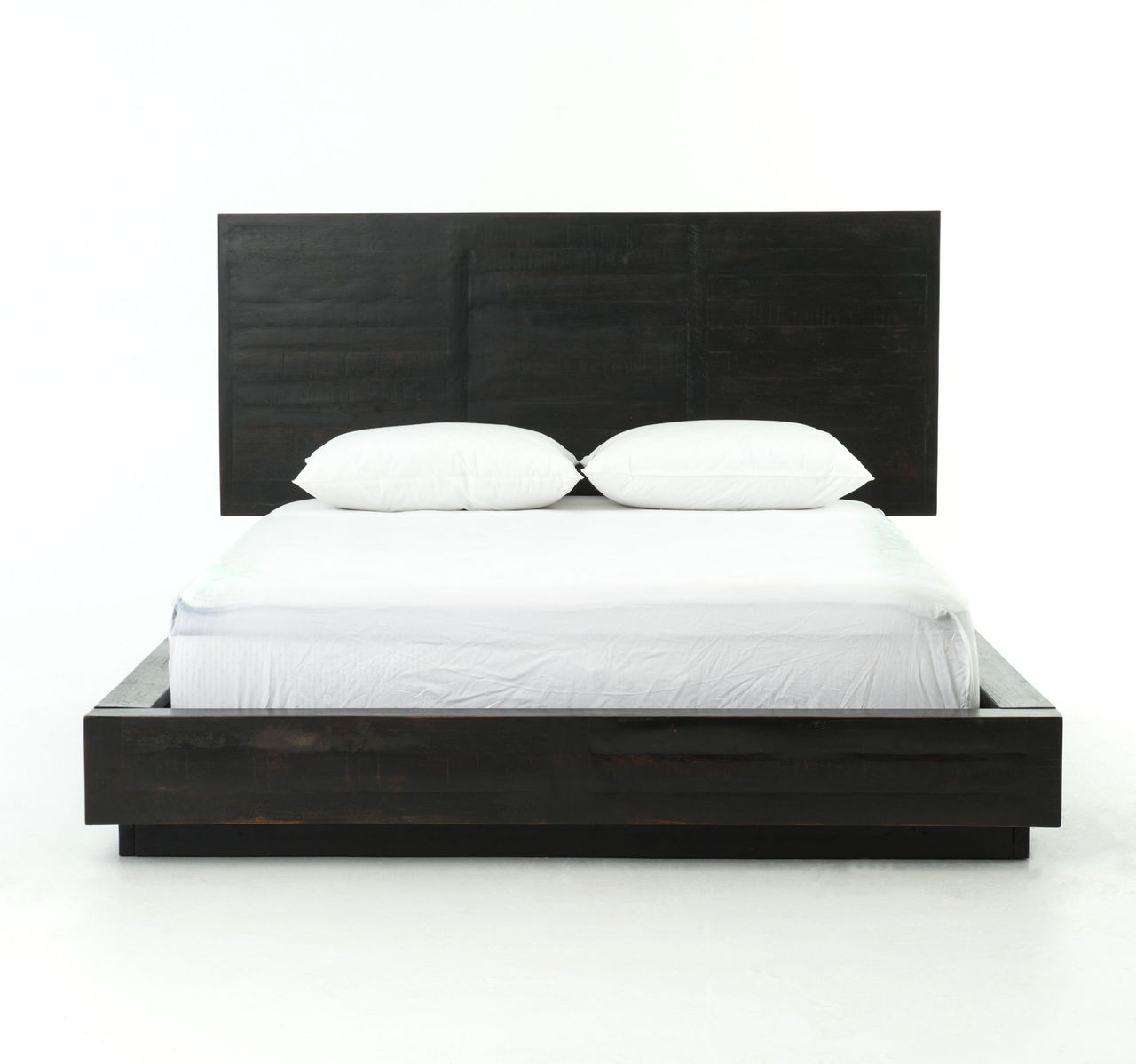 Modern Black Wood Queen Size Platform Bed Frame Zin Home