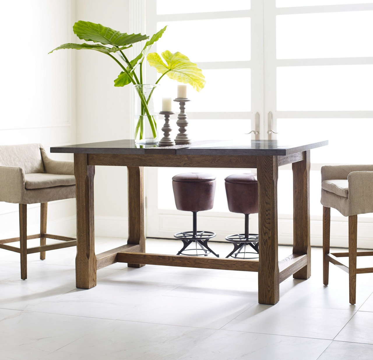 Bluestone + Wood Foundry Farmhouse Counter Pub Table | Zin Home Bluestone + Wood Foundry Farmhouse Counter Pub Table | Zin Home