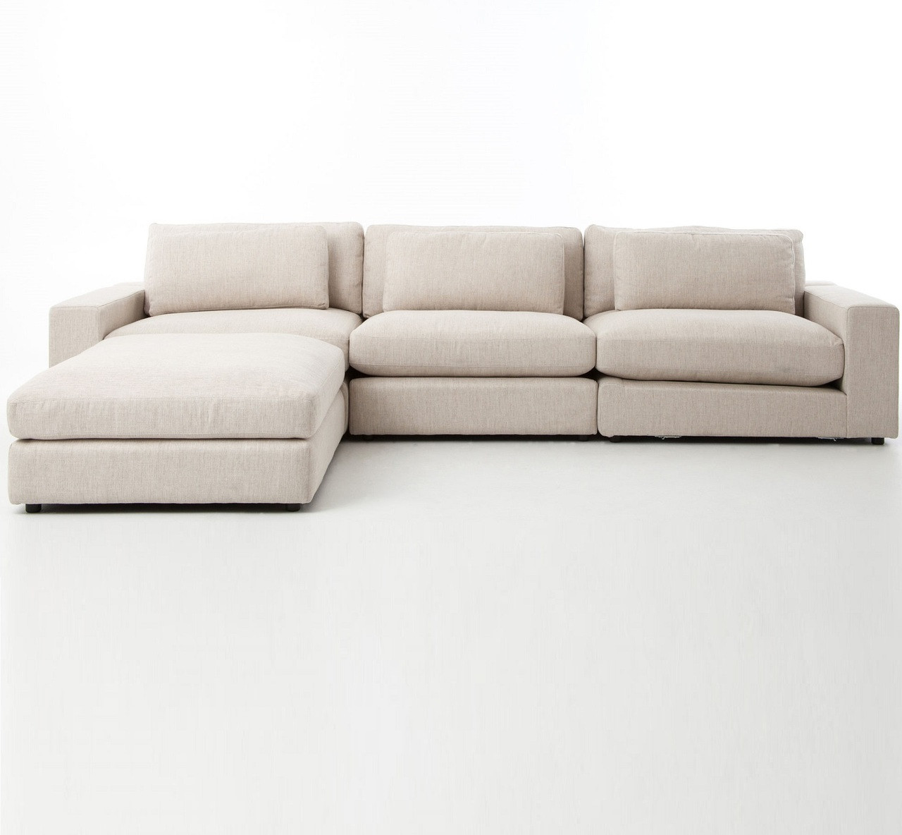 Bloor Beige Contemporary 4 Piece Sectional Sofa Zin Home