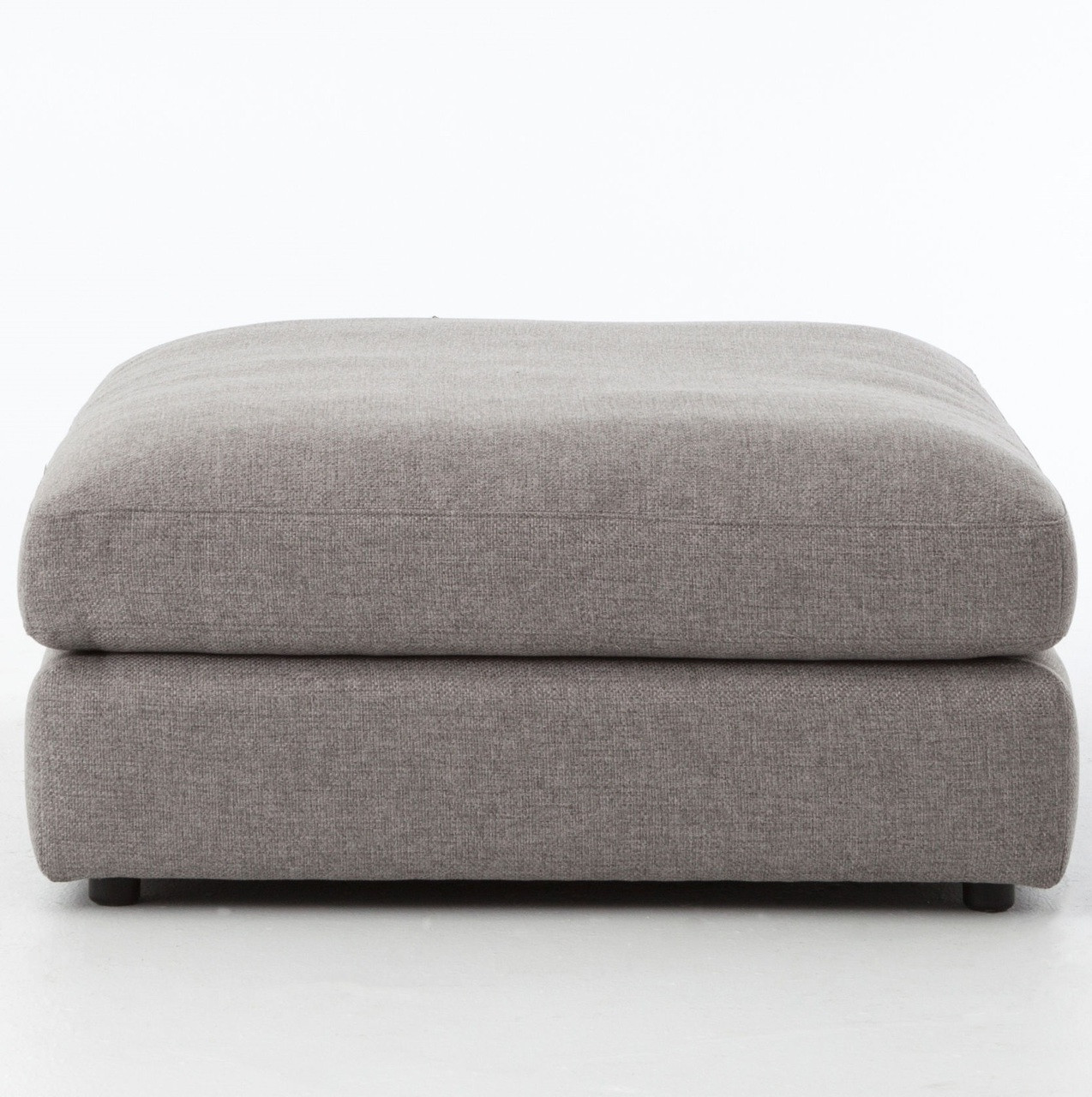 Bloor Contemporary Gray Upholstered Ottoman Zin Home
