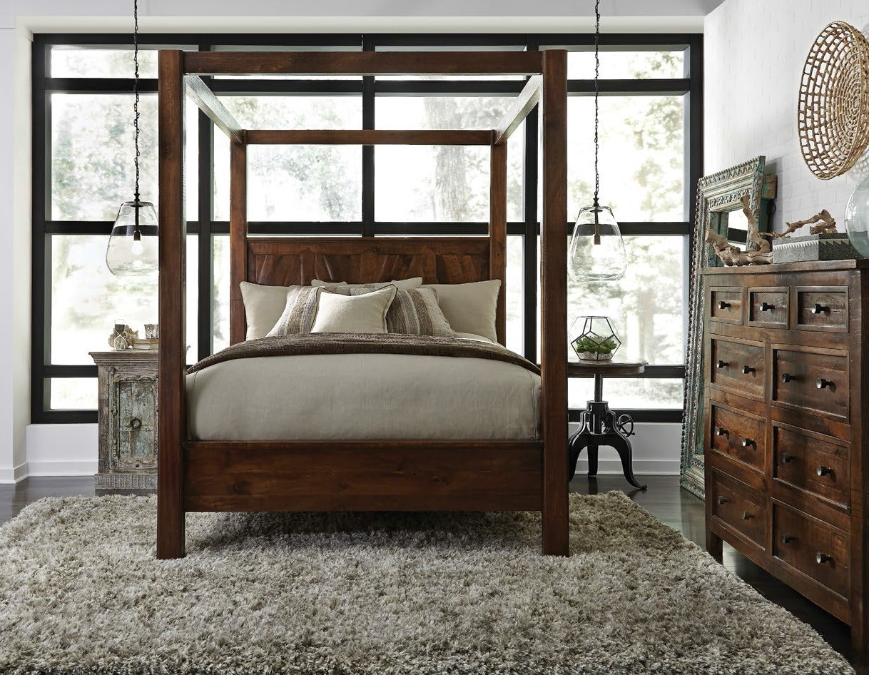 Kosas Solid Wood  Queen Canopy  Bed  Frame Zin Home