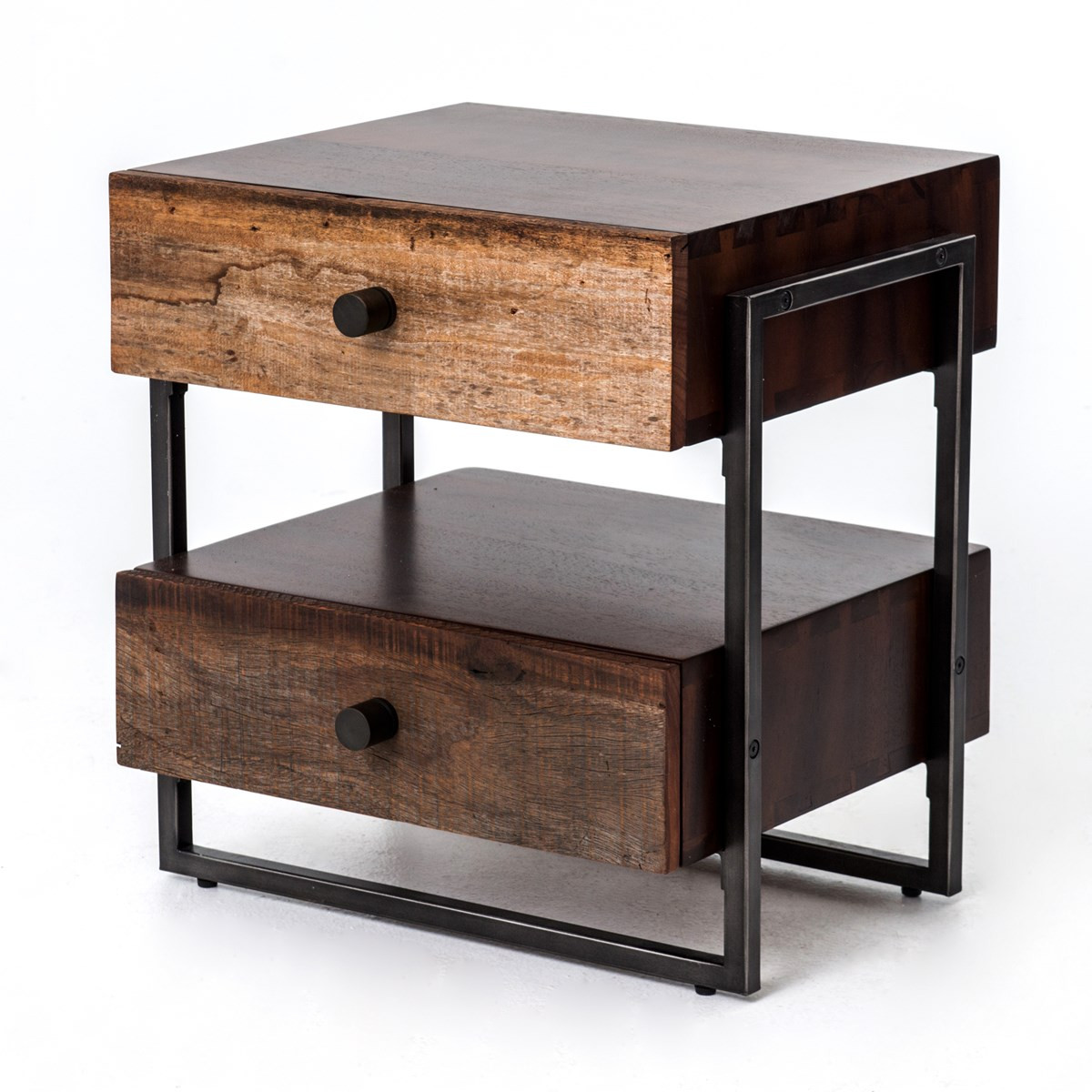 Milo Industrial 2 Drawer End Table Zin Home Milo Industrial 2 Drawer End Table Zin Home