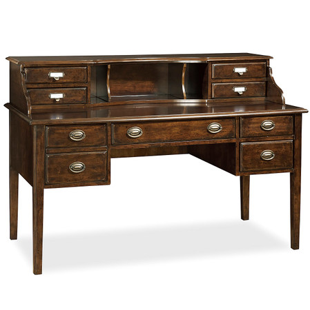 Sonoma Vintage Brown Slattery Writing Desk with Hutch | Zin Home