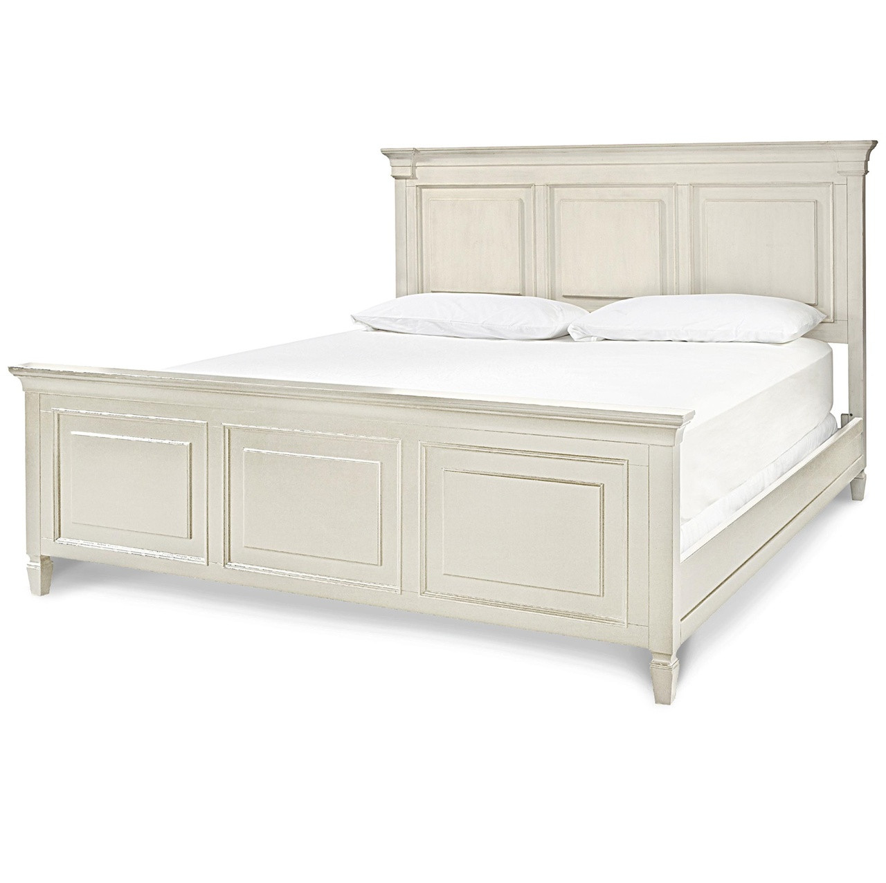 CountryChic White King Panel Bed Frame Zin Home