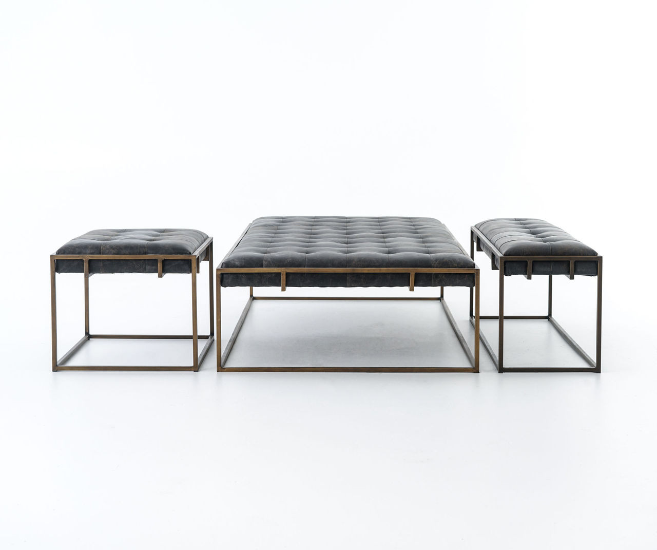 Oxford Tufted Black Leather Ottoman Coffee Table Zin Home ... Oxford Tufted Black Leather Ottoman Coffee Table sale ... - Oxford Tufted Black Leather Ottoman Coffee Table Zin Home