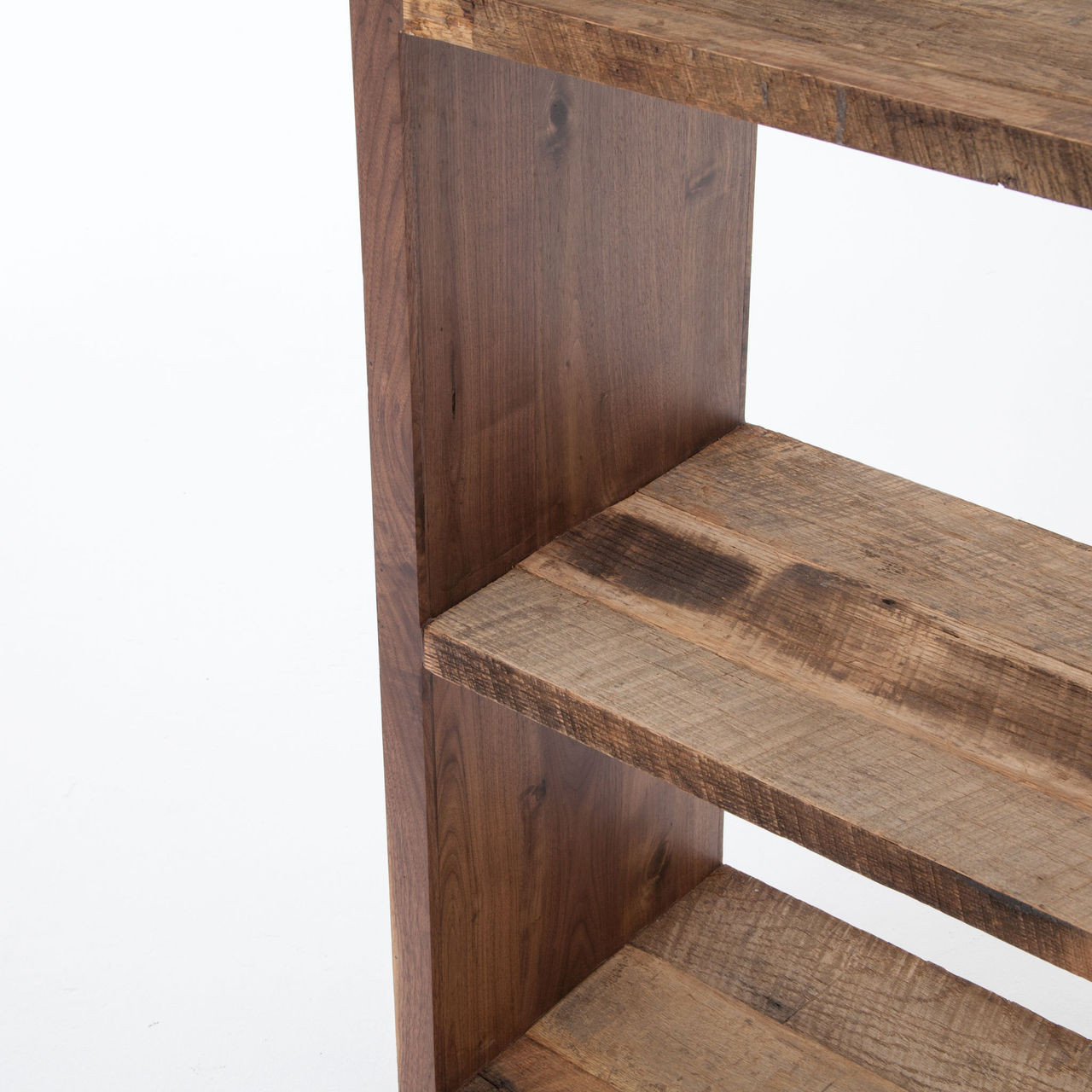 Anderson Industrial Rustic Oak Wood and Metal Bookcase ...