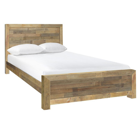 bed reclaimed wood frame queen angora platform natural furniture bedroom zin