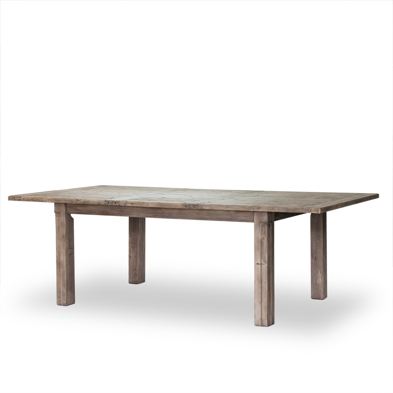 Cintra Grey Reclaimed Wood Extending Dining Table 72 96