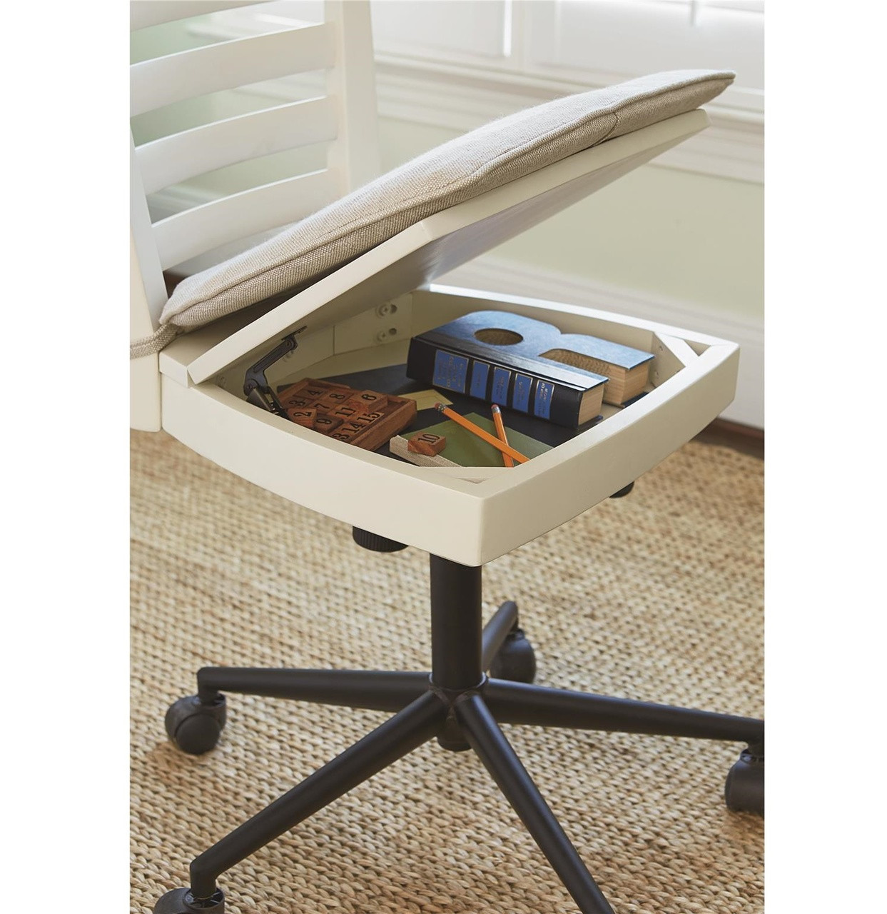 #MyRoom Modern Swivel Kids Desk Chair - White | Zin Home