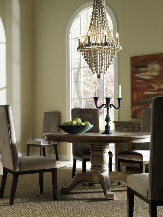 Hampton Rustic Round Pedestal Dining Table 60" Zin Home