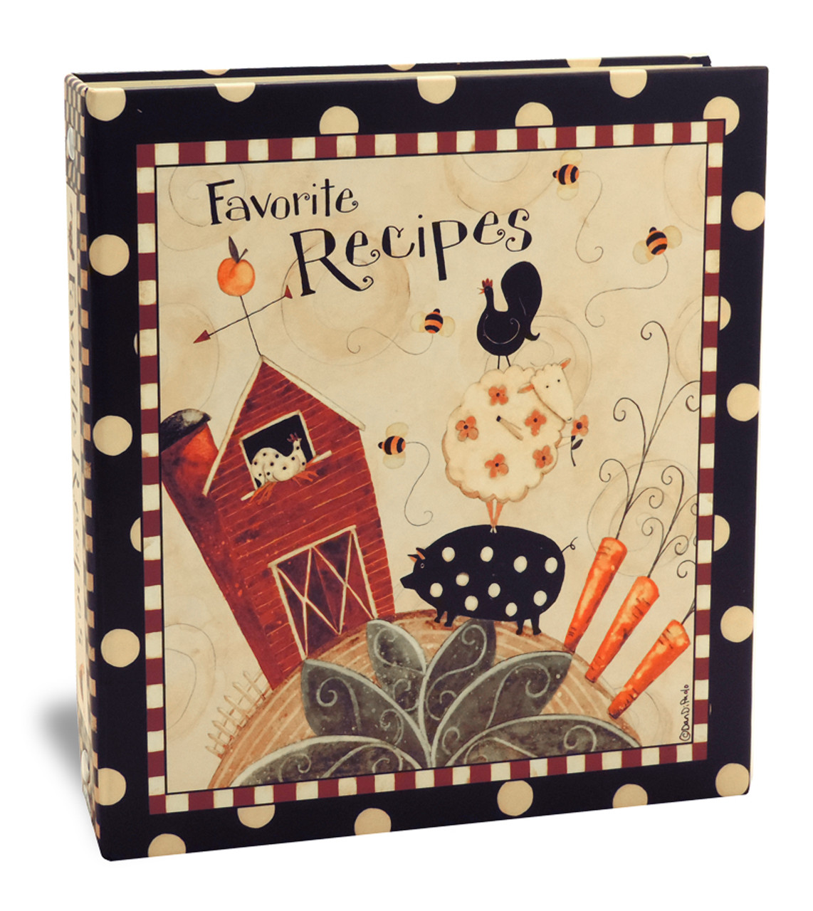 Quality 4x6 Dotty Cottage Recipe Card Binder Ring Bound Binder for Your Favorite Recipes