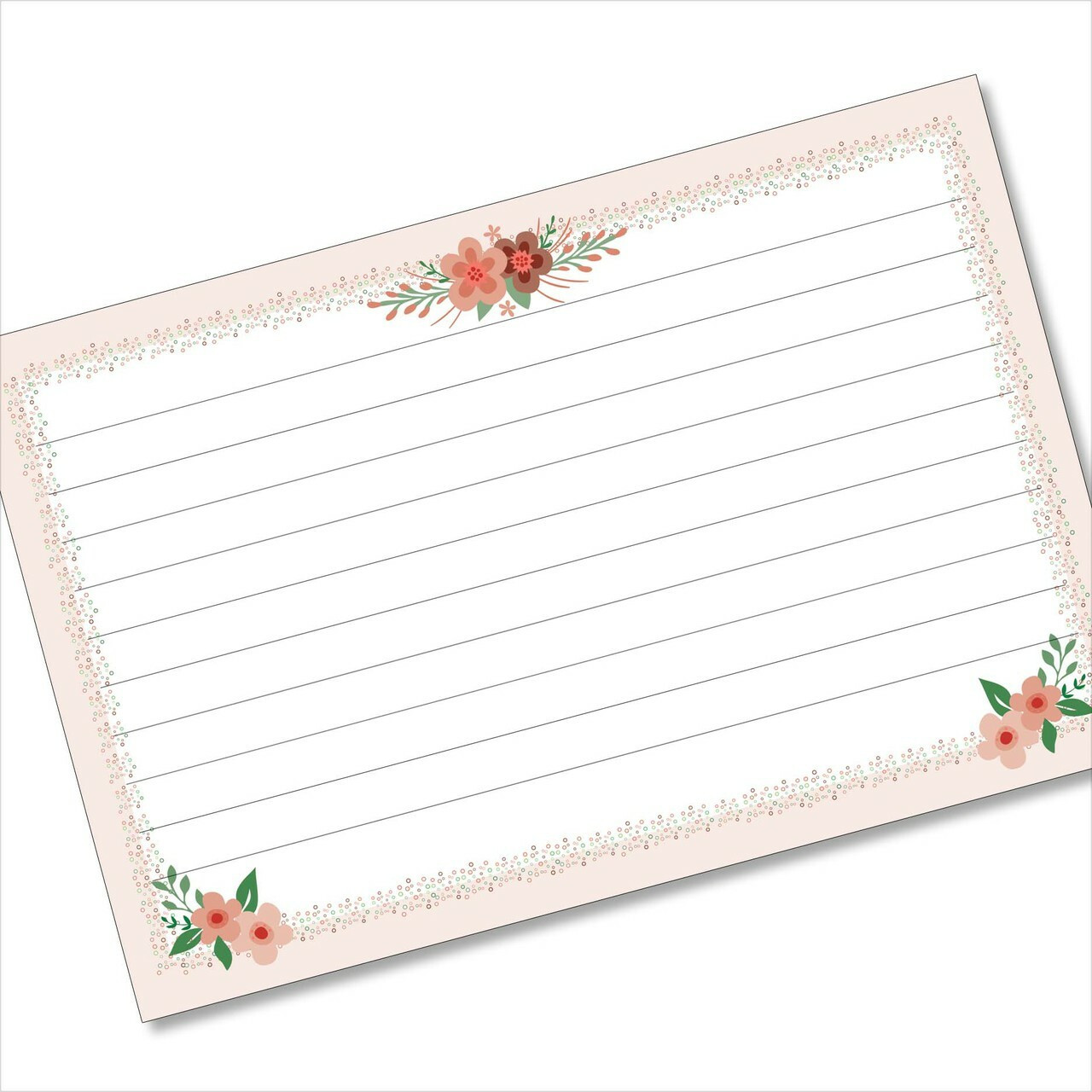 pink 4x6 recipe cards cute little flowerlets pink order online recipe card