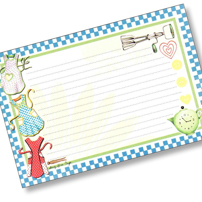 4x6 recipe card retro aprons 4 x6 recipe cards
