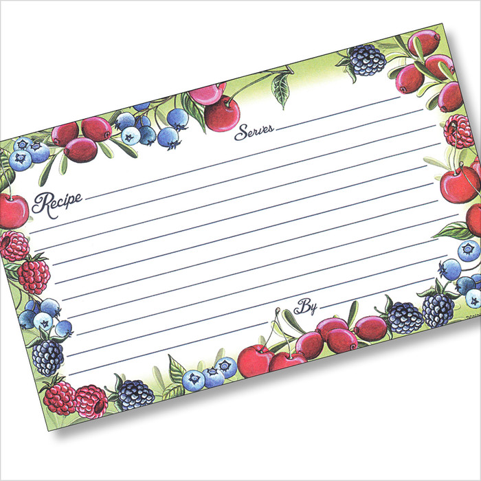 3x5 Berries & Cherries Recipe Card 3x5 Berries & Cherries Recipe Card