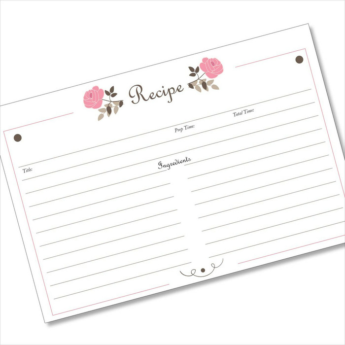 4x6 Recipe Card Classic Pink Rose 40ea 4x6 Recipe Card Classic Pink Rose 40ea