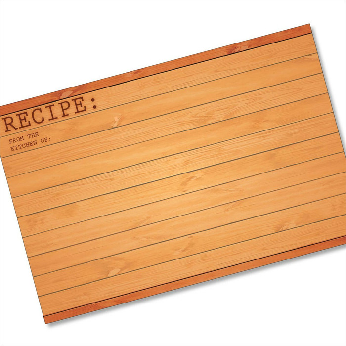 4x6 Recipe Card Woodwork Brown 40ea 4x6 Recipe Card Woodwork Brown 40ea