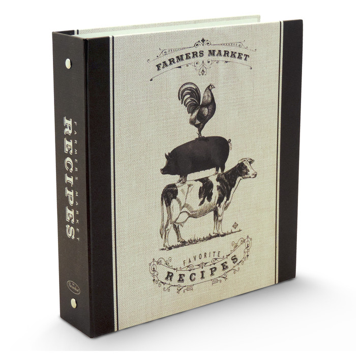 Half Page Recipe Card Binder-Farmer's Market Half Page Recipe Card Binder-Farmer's Market