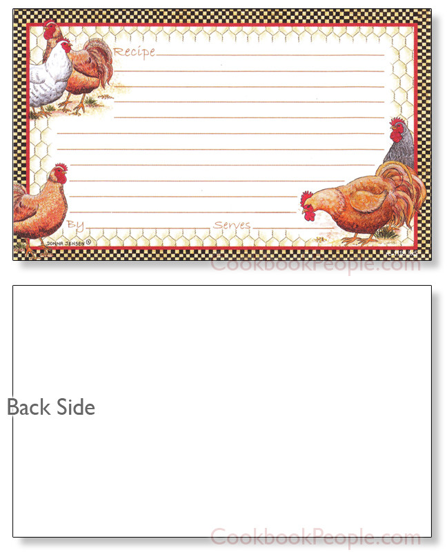 ... Recipe Cards;Earth Friendly; Made in USA Chicken Coop 3 x 5