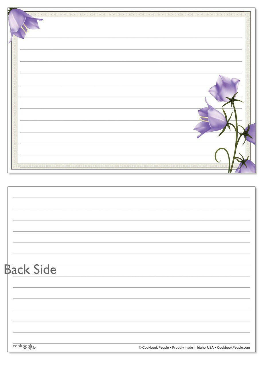 purple recipe cards