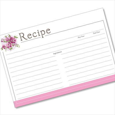 purple recipe cards