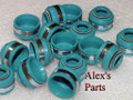 Viton Valve Seals for Ford 6.9/7.3 Diesel,  IHC International 6.9/7.3, 3/8" X .625", OE Replacement Style, Set of 16
