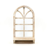 9.5x17x4.25 wood frame with shelf (WINDOW) natural