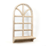 19.75x35.5x6.25 wood frame with shelf (WINDOW) natural