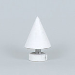 3.25x6x3.25 wd cutout on stnd (XMAS TREE) wh