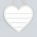 18x17x1.5 hanging wood letterboard (HEART) wh