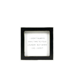 5x5x1.5 wood frame sign (LAUNDRY) wh/bk
