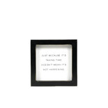 5x5x1.5 wood frame sign (TIME) wh/bk