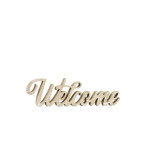 13x4x1 wood cutout (WELCOME) ntrl