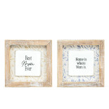 5x5x1.5 rvs wood frame sign (HOME/MOM) multi