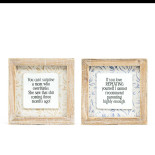 5x5x1.5 rvs wood frame sign (PARENTING/OVERTHINKS) multi