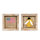 5x5x1.5 rvs wood frame sign (PROUD/BEE) multi