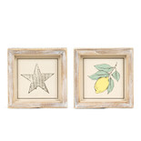 5x5x1.5 rvs wood frame sign (STAR/LEMON) multi