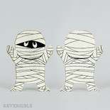 5x6x1 chunky wood shape (MUMMY) wh/bk
