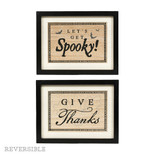 13x10x1.5 rvs wood frame sign (SPOOKY/THANKS) multi